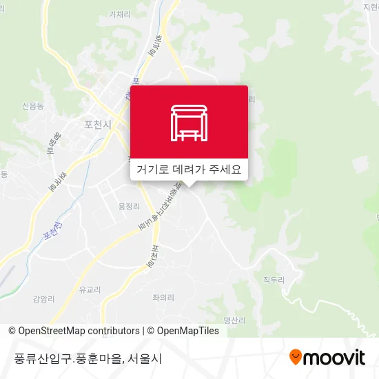풍류산입구.풍훈마을 지도
