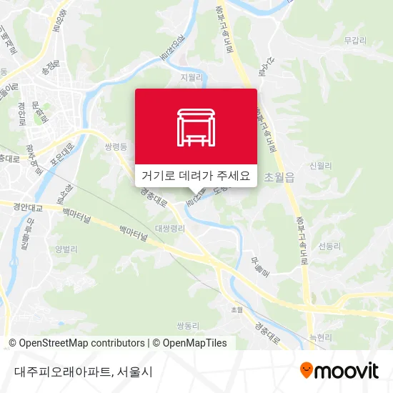 대주피오래아파트 지도