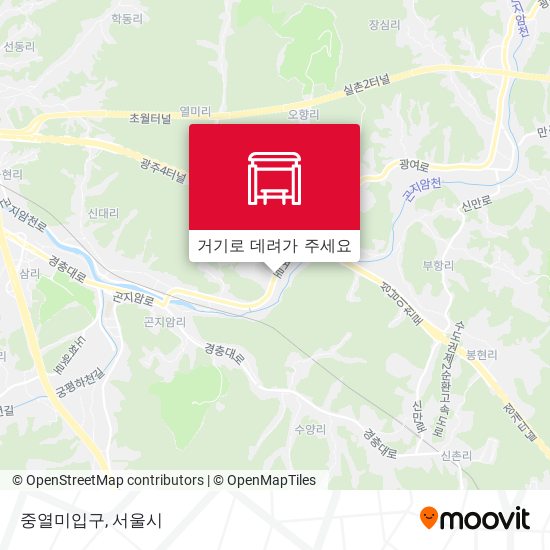 중열미입구 지도