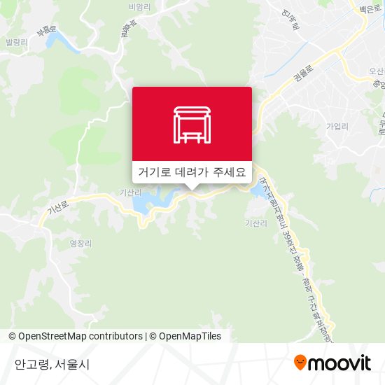 안고령 지도