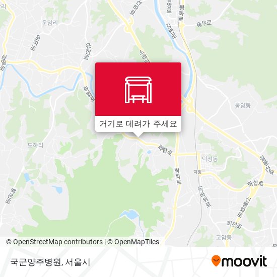 국군양주병원 지도