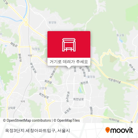 옥정3단지.세창아파트입구 지도