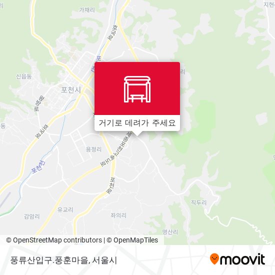 풍류산입구.풍훈마을 지도