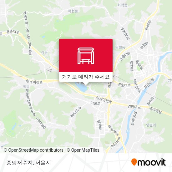 중앙저수지 지도