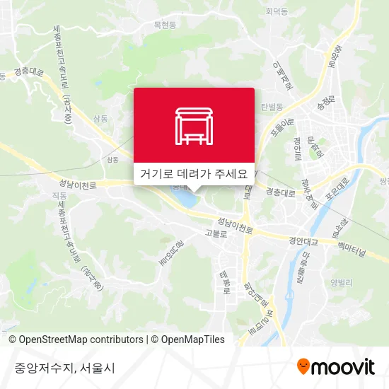 중앙저수지 지도