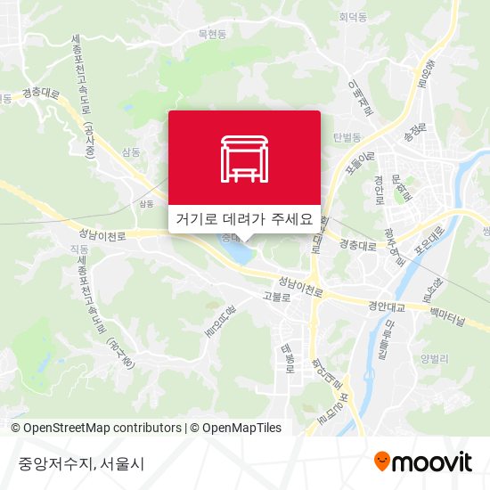 중앙저수지 지도