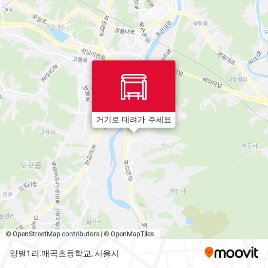 양벌1리.매곡초등학교 지도