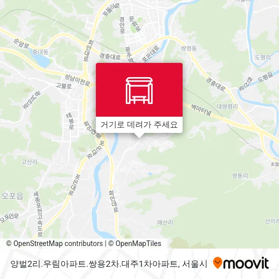양벌2리.우림아파트.쌍용2차.대주1차아파트 지도