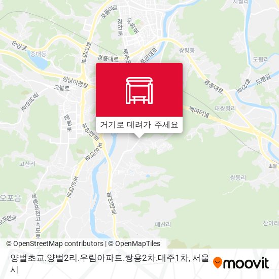 양벌초교.양벌2리.우림아파트.쌍용2차.대주1차 지도