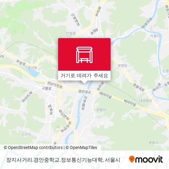 장지사거리.경안중학교.정보통신기능대학 지도