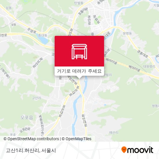 고산1리.허산리 지도