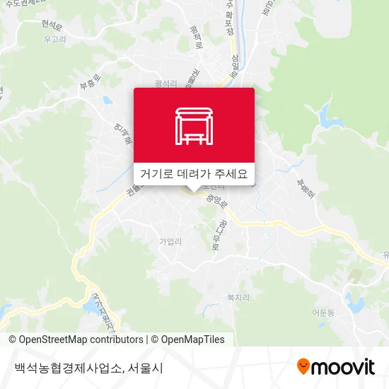 백석농협경제사업소 지도