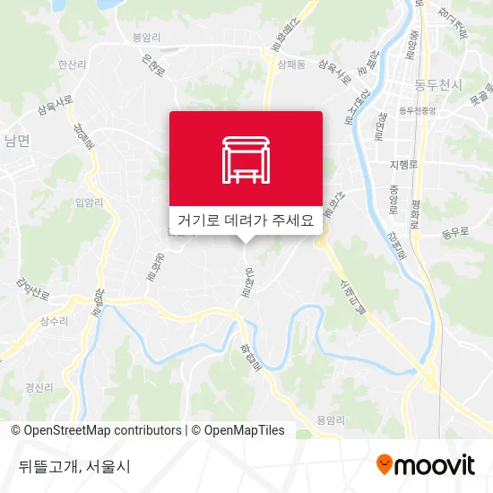 뒤뜰고개 지도