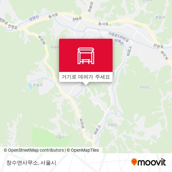 창수면사무소 지도