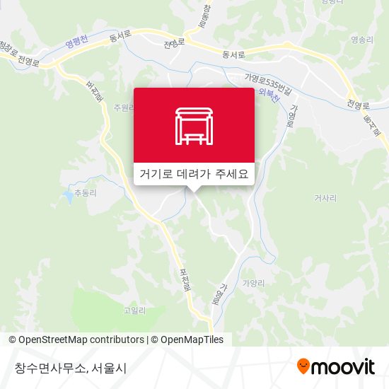 창수면사무소 지도