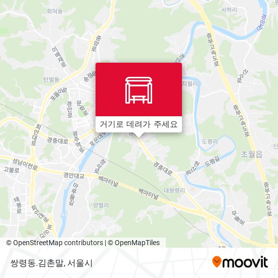 쌍령동.김촌말 지도