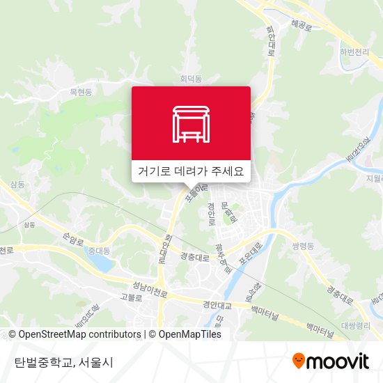 탄벌중학교 지도