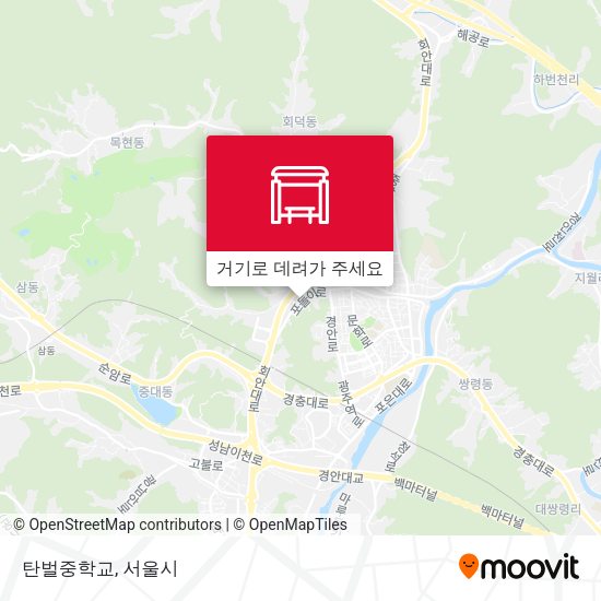 탄벌중학교 지도