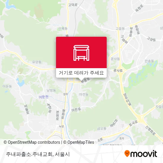 주내파출소.주내교회 지도