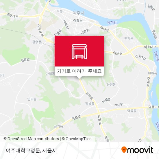 여주대학교정문 지도