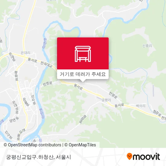 궁평신교입구.하청산 지도
