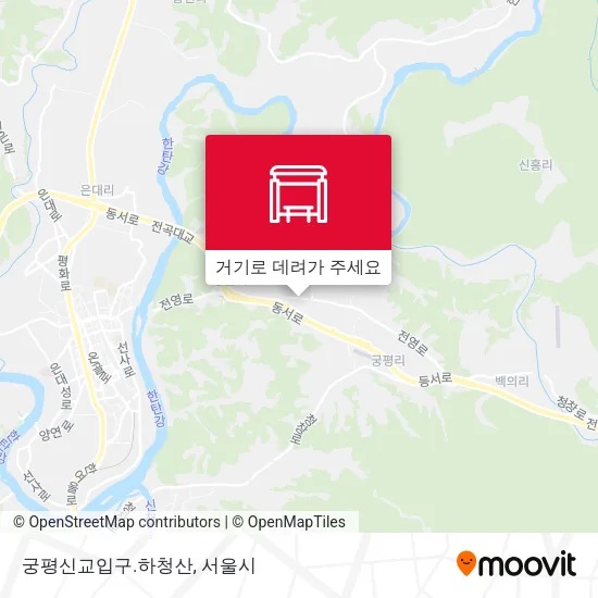 궁평신교입구.하청산 지도