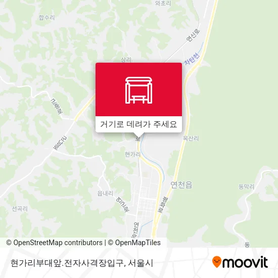 현가리부대앞.전자사격장입구 지도