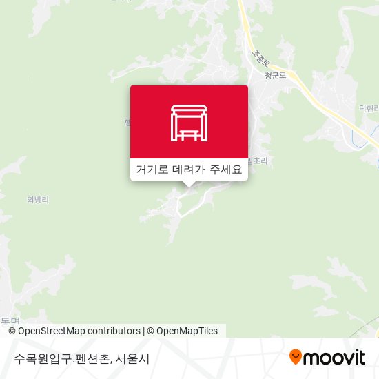 수목원입구.펜션촌 지도