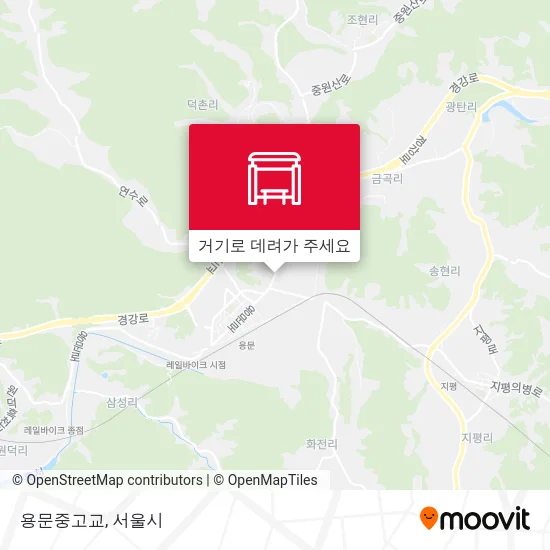 용문중고교 지도