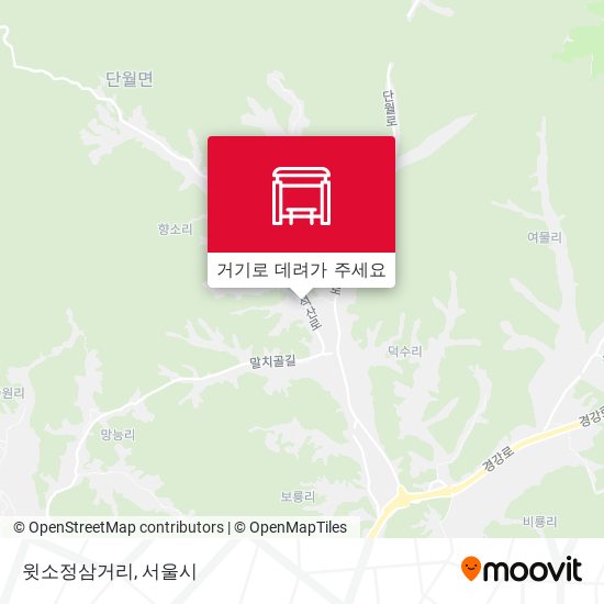 윗소정삼거리 지도