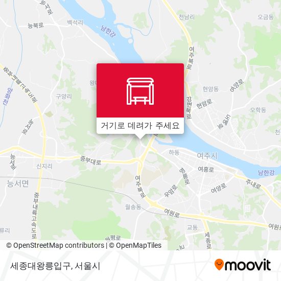세종대왕릉입구 지도