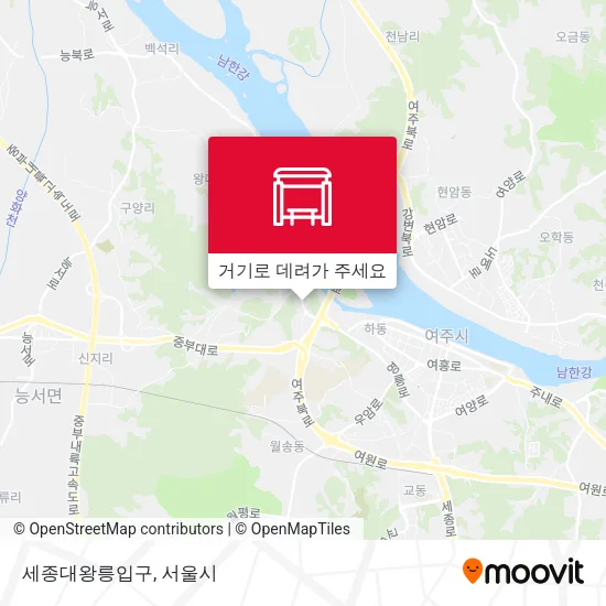 세종대왕릉입구 지도