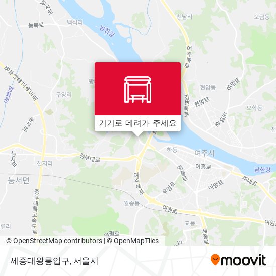 세종대왕릉입구 지도
