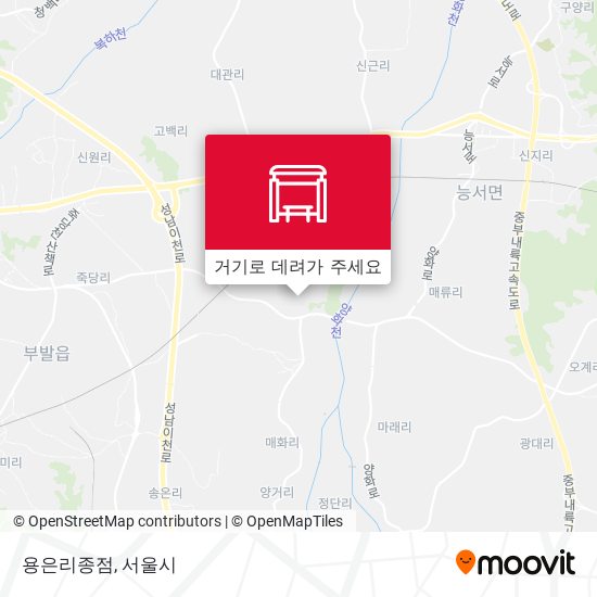 용은리종점 지도