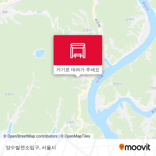 양수발전소입구 지도