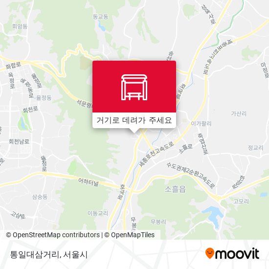 통일대삼거리 지도