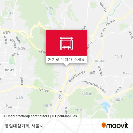 통일대삼거리 지도