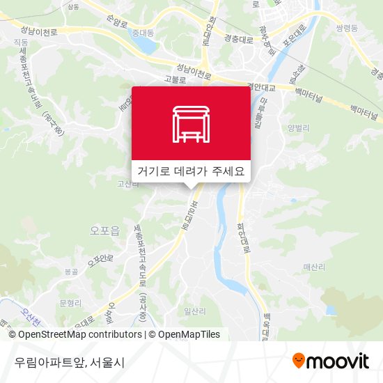 우림아파트앞 지도