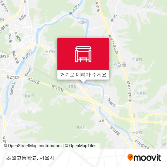 초월고등학교 지도