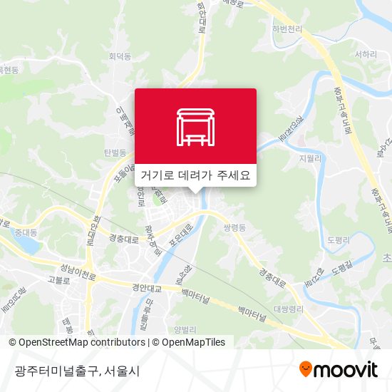 광주터미널출구 지도