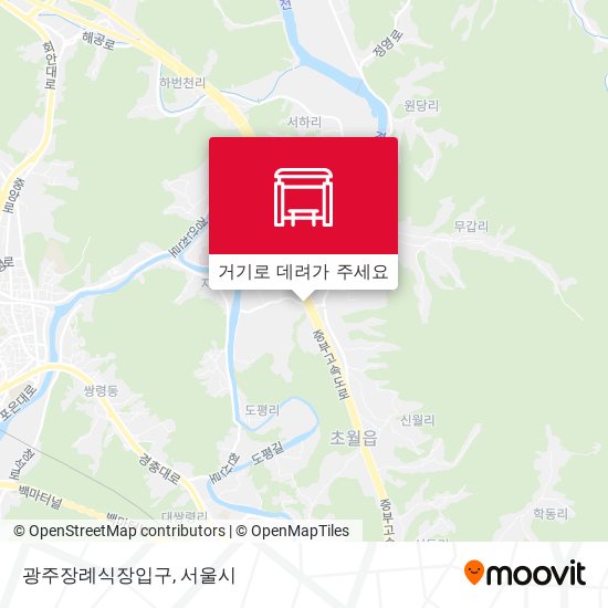 광주장례식장입구 지도