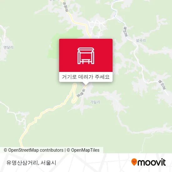 유명산삼거리 지도
