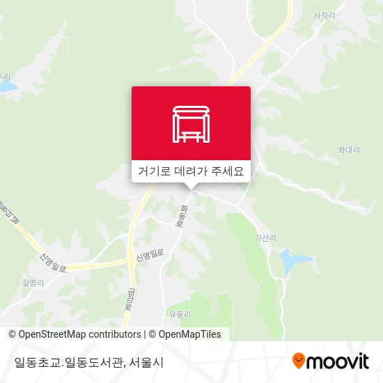 일동초교.일동도서관 지도
