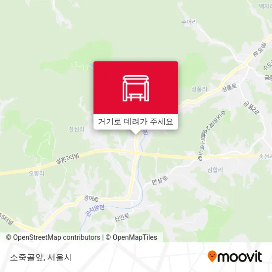 소죽골앞 지도