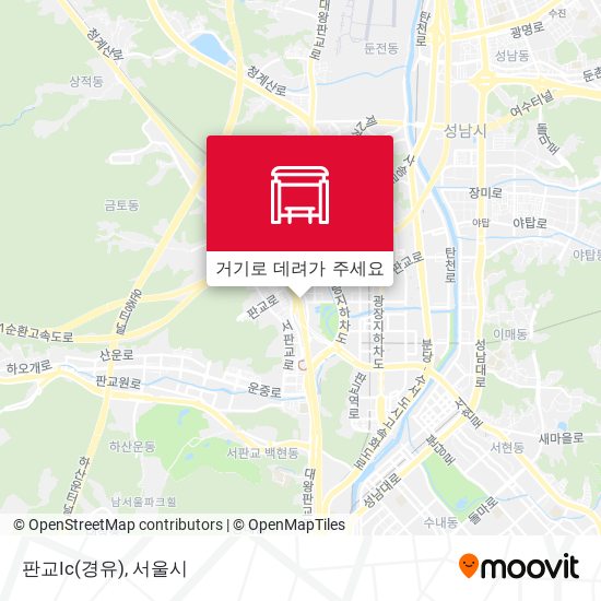 판교Ic(경유) 지도