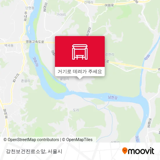 강천보건진료소앞 지도