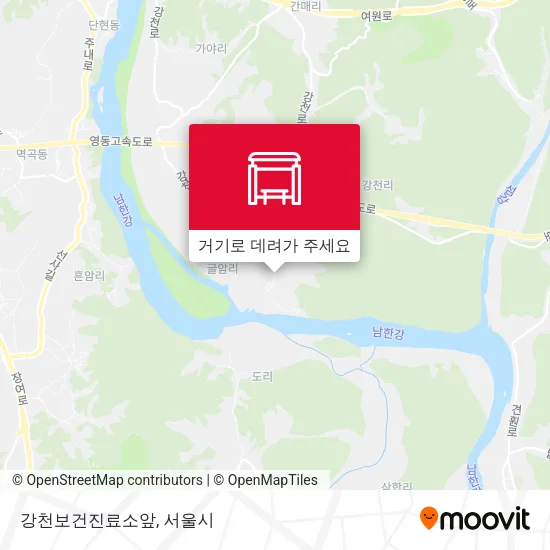 강천보건진료소앞 지도