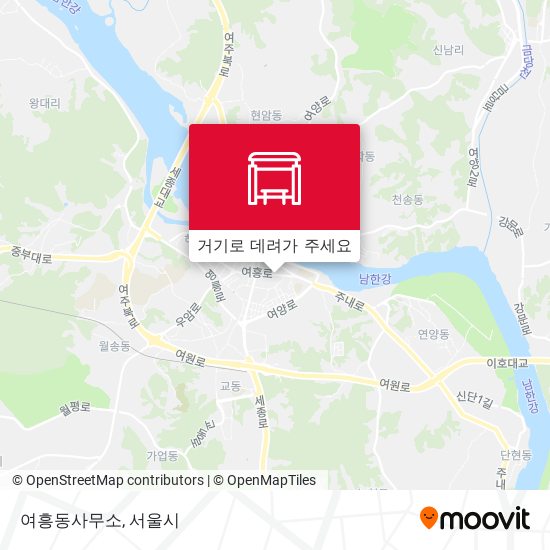 여흥동사무소 지도