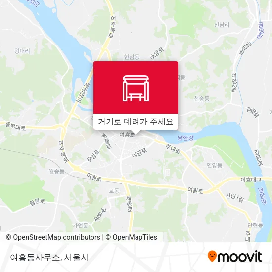 여흥동사무소 지도