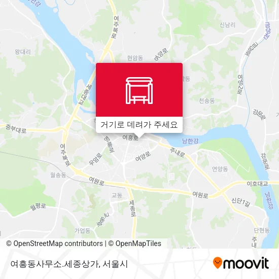 여흥동사무소.세종상가 지도